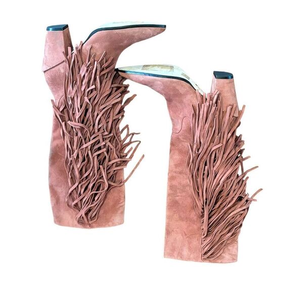 Stuart Weitzman Kenley Fringe Boot in Cordomon NWOB Size 6 - Picture 9 of 12